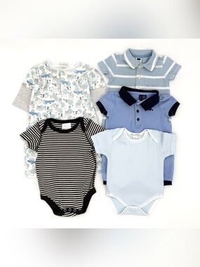 EUC Kissy Kissy, Janie & Jack, Hanna Andersson Baby Boy 5-Item Bundle 0-3M